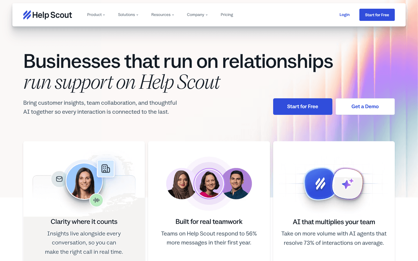 Help Scout website screenshot